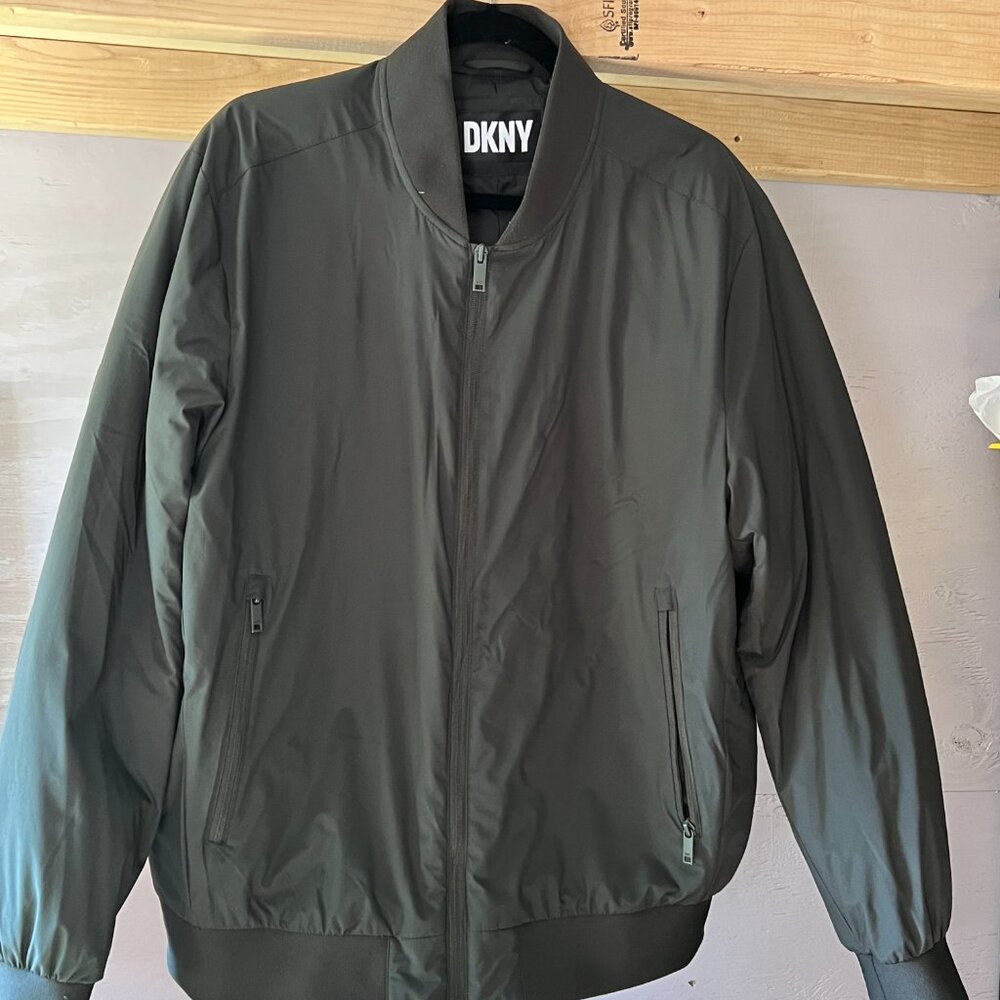 Men's DKNY Soft Army Green Bomber Jacket